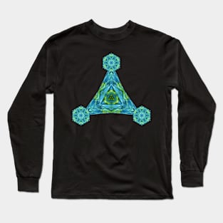 Turquoise | Pattern Long Sleeve T-Shirt